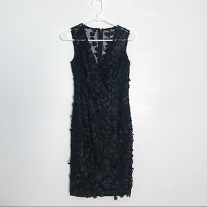 NWT Gorgeous Black Flower Zip Up Dress